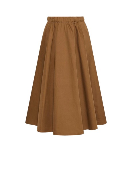 Long loose khaki skirt