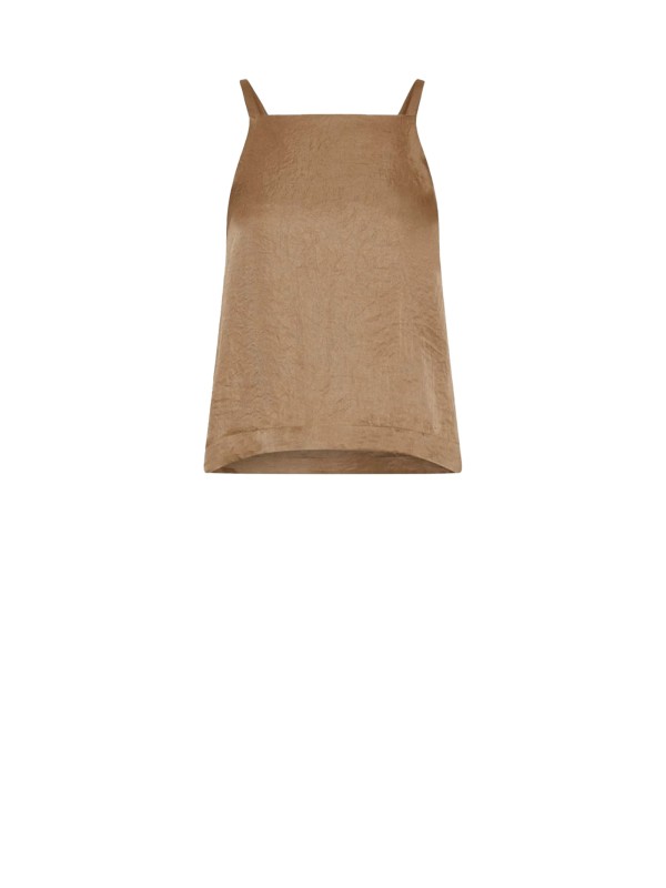 Top beige in twill acetato Top beige in twill acetato