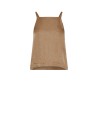 Beige acetate twill top
