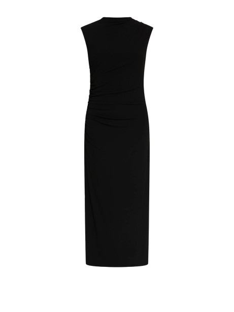 Long black jersey dress