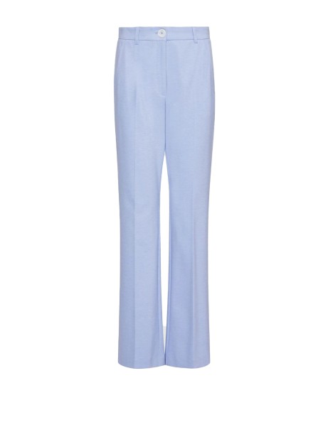Women's light blue jersey trousers