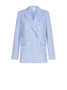 Double-breasted light blue jacket