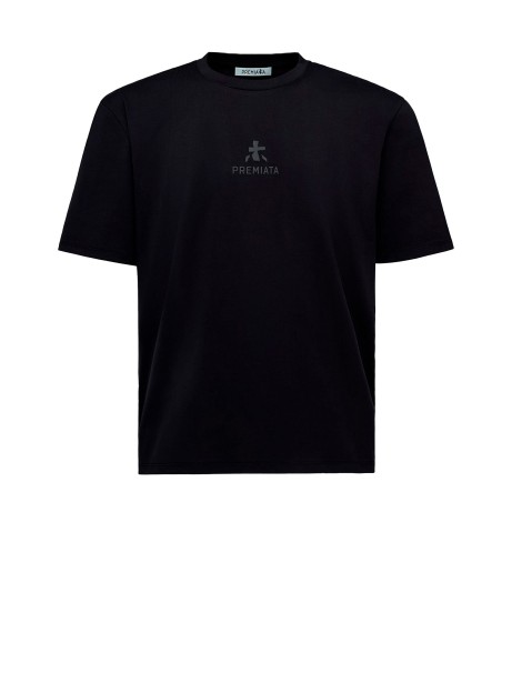 T-shirt nera uomo con logo