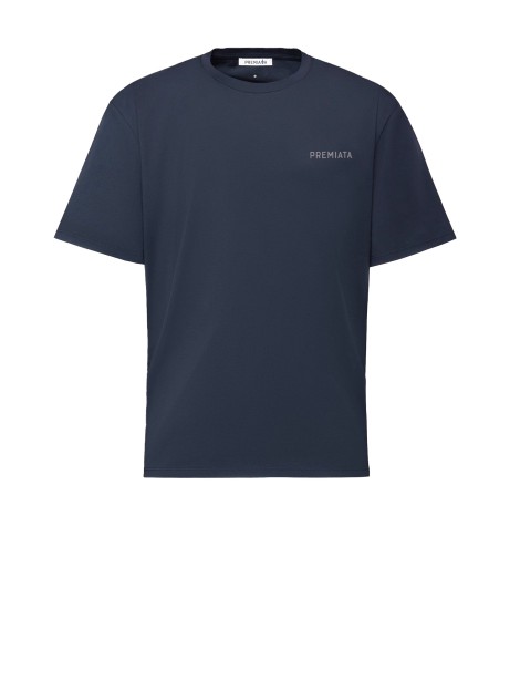 Men's blue T-shirt with logo