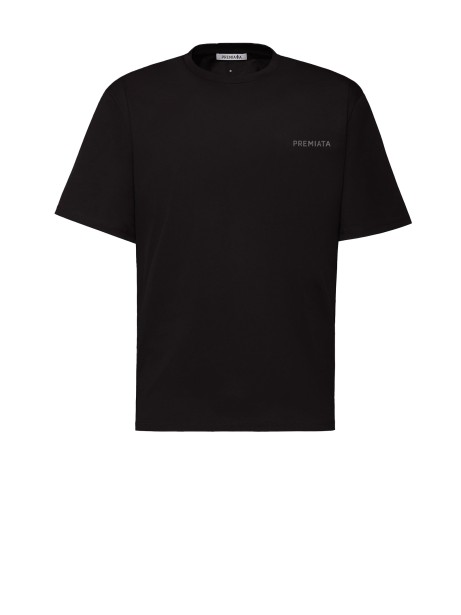 T-shirt nera uomo con logo