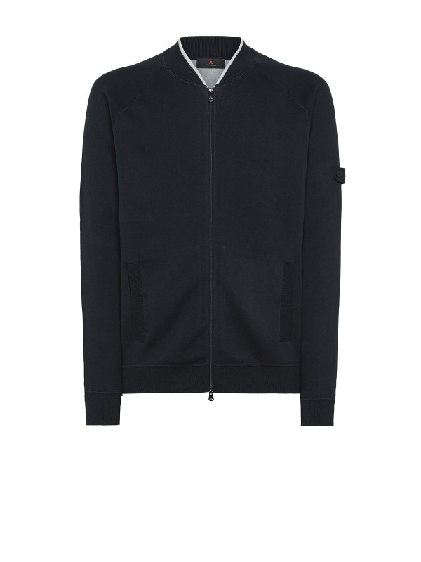Navy Blue Zip Up Sweater