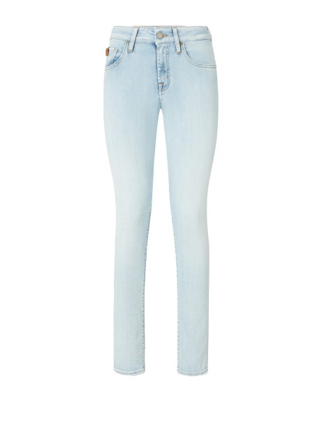 Women's cigarette jeans in light blue denim