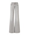 Women's wide leg jeans in gray denim