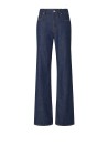 Women's wide leg jeans in dark blue denim
