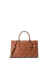 Scarlett Medium Woven Leather Satchel