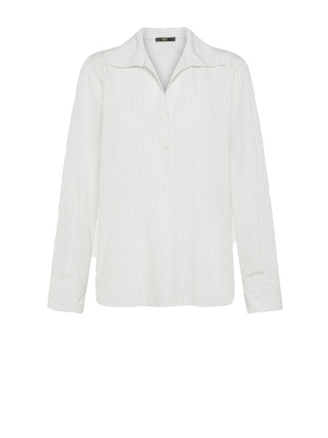 Women's poplin and viscose shirt
