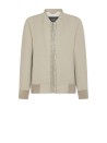 Beige Women's Jacket with Zip