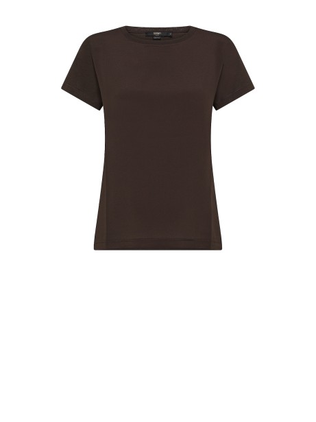 Brown jersey T-shirt