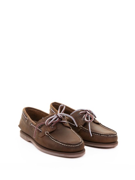Mocassino da barca marrone in suede