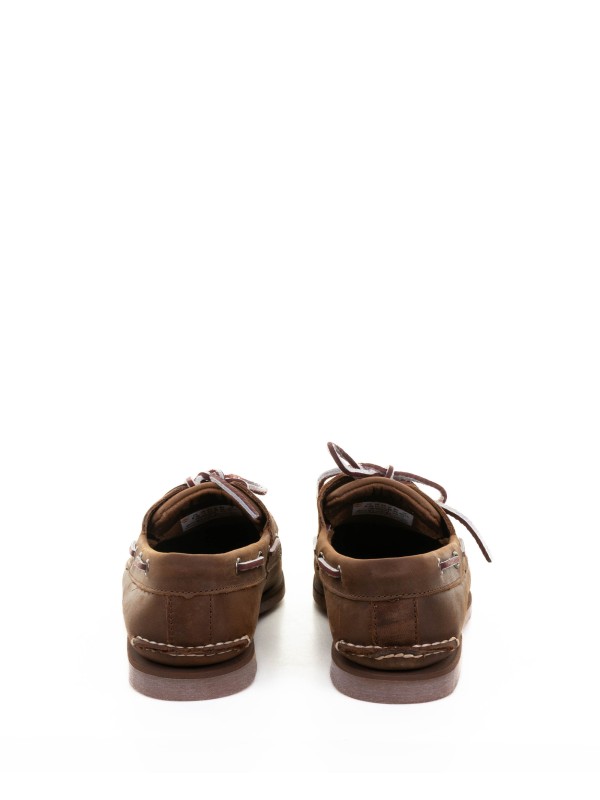 Brown Suede Boat Moccasin