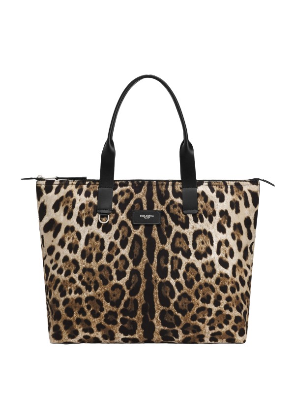 Leopard Print Nylon Shopping Bag Leopard Print Nylon Shopping Bag