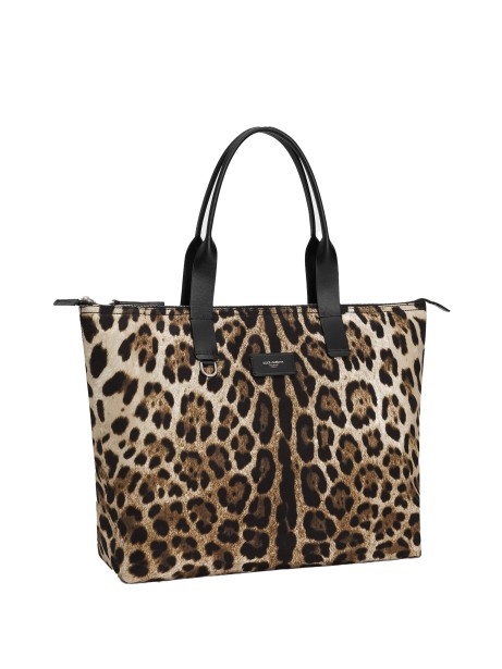 Leopard Print Nylon Shopping Bag