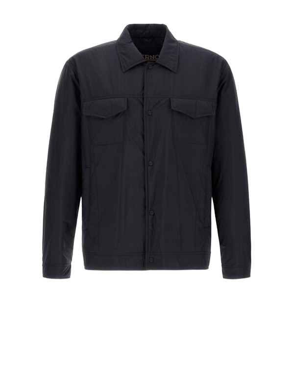 Navy Blue Jacket with Buttons and Pockets