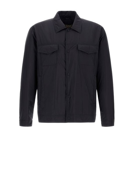 Navy Blue Jacket with Buttons and Pockets