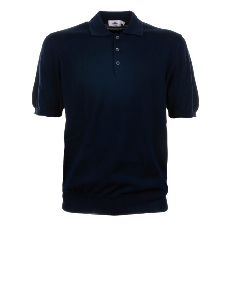 Men's Navy Blue Cotton Polo