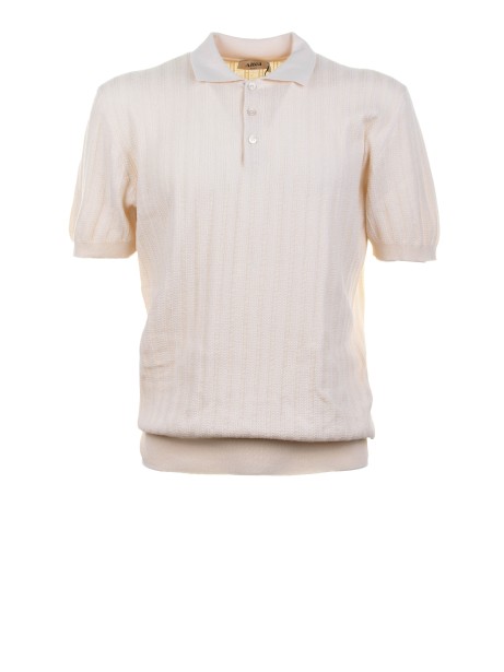 Altea Polo men's butter in cotton vertical thread