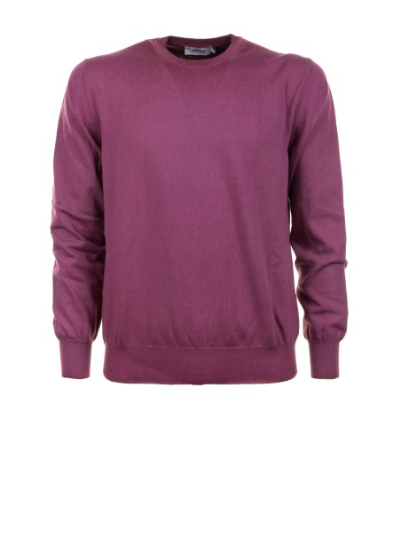 Mauve Cotton Crewneck Sweater