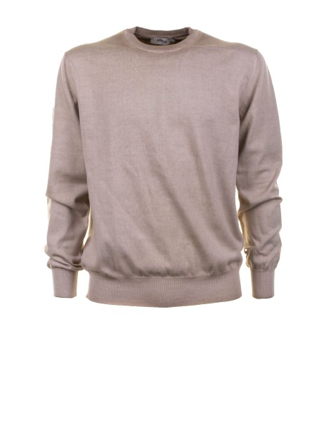 Dove Grey Cotton Crewneck Sweater