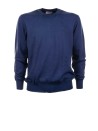 Blue Cotton Crewneck Sweater
