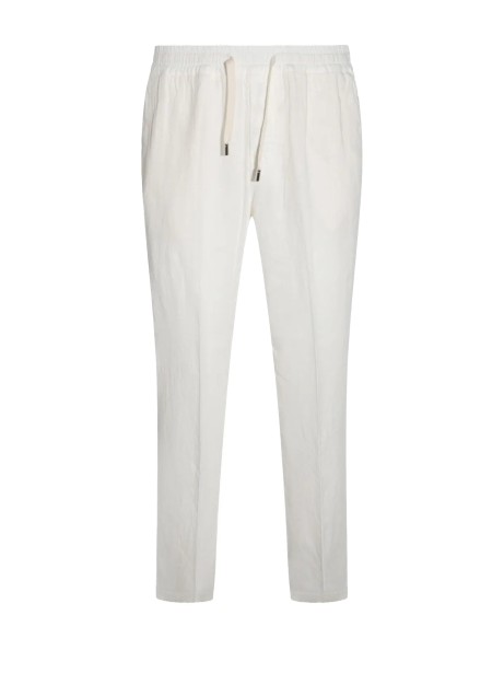 White linen trousers