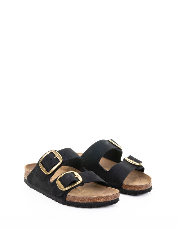Arizona Big Buckle Black Slipper