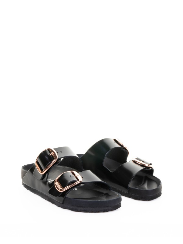Arizona Big Buckle Black Slipper