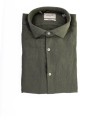 Men's Dark Green Linen Shirt