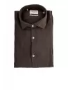 Camicia uomo marrone in lino