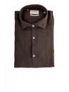 Men's Brown Linen Shirt