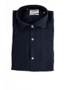 Men's Navy Blue Linen Shirt