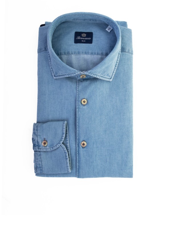 Camicia indaco uomo