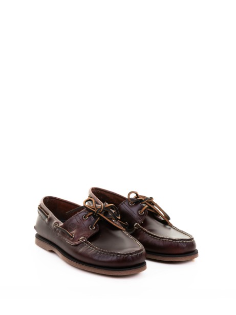 Mocassino da barca marrone in pelle