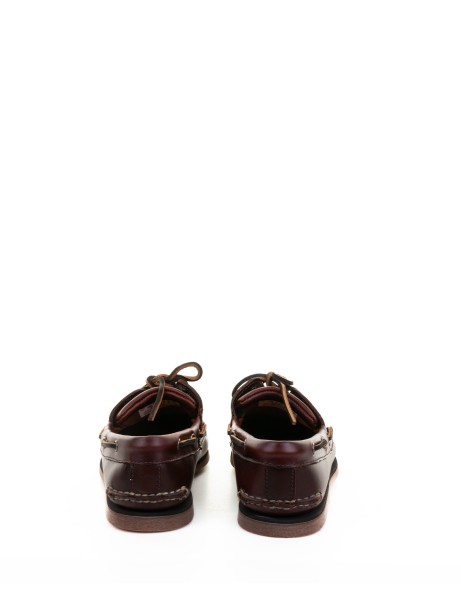 Brown Leather Boat Moccasin