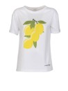 White T-shirt with lemon print