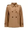 Trench donna cammello corto