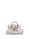 Double Handle Tote Octavia Ivory Leather Bag