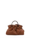 Double Handle Tote Octavia Brown Leather Bag