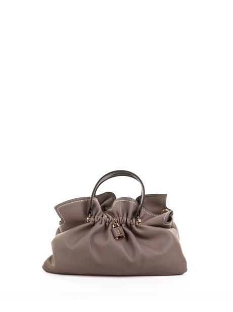 Double Handle Tote Octavia Dove Grey Leather Bag