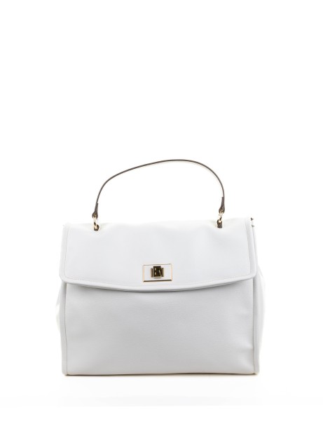 Treasure large ivory leather shoulder bag