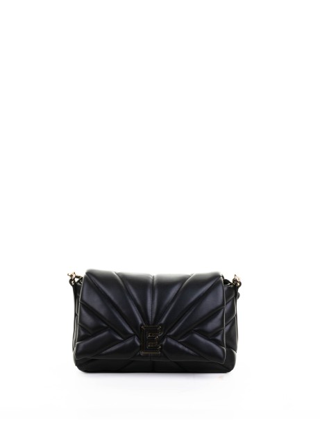 Terry Black Leather Shoulder Bag