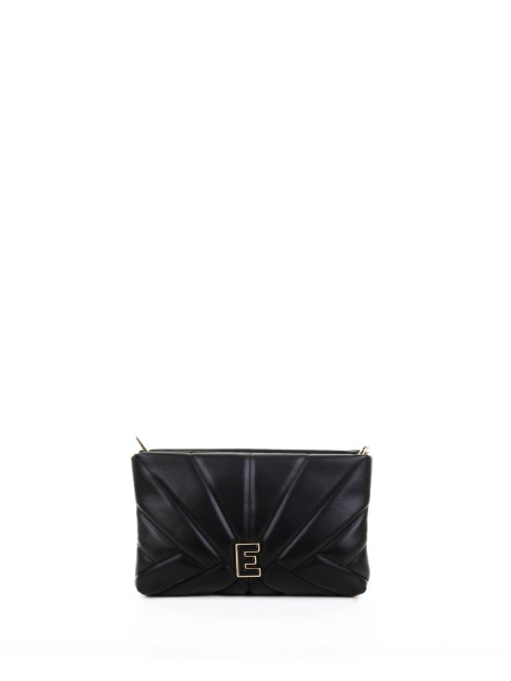 Terry Black Leather Shoulder Bag