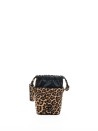 Mini bucket bag in hammered eco-leather with leopard print
