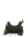 Shoulder Bag with Fringes and Studs