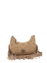 Shoulder Bag with Fringes and Studs