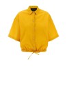 Orange Women's Shirt with Ruffles